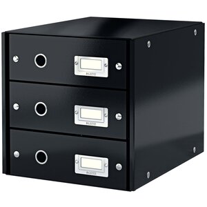 Leitz armoire à tiroirs wow noir 3 tiroirs