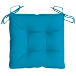 vidaXL Coussins de chaise lot de 4 bleu clair 40x40x7 cm tissu oxford