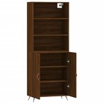 vidaXL Buffet haut Chêne marron 69 5x34x180 cm Bois d'ingénierie