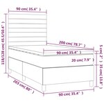 vidaXL Sommier à lattes de lit avec matelas Taupe 90x200 cm Tissu