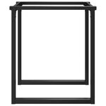 vidaXL Pieds de table à manger cadre en O 60x60x73 cm fonte