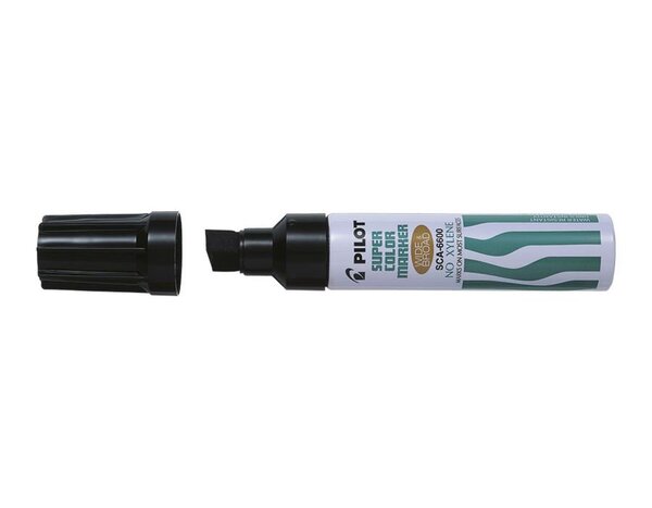 Marqueur Permanent SCA-6600 Corps Métal Pointe Biseau Extra large Noir PILOT