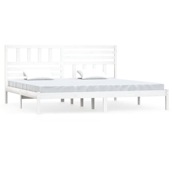 vidaXL Cadre de lit Blanc Bois de pin massif 200x200 cm