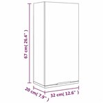 vidaXL Armoire murale de salle de bain Noir 32x20x67 cm