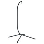 vidaXL Support de chaise suspendue en forme d'œuf anthracite acier