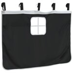 vidaXL Rideaux pour lit mezzanine avec tunnel blanc et noir polyester