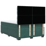vidaXL Sommier à lattes de lit et matelas Vert foncé 140x190cm Velours