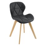 Lot de 2 chaises salle à manger similicuir 81 x 57 x 49 cm noir 03_0006759