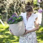 Capi Pot à fleurs Waste Rib 35x34 cm Beige terrazzo