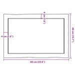 vidaXL Dessus de table bois massif non traité bordure assortie