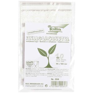 Lot de 10 sachets cellophane imprimé dentelle 145 x 235 mm folia