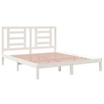 vidaXL Cadre de lit Blanc Bois de pin massif 160x200 cm