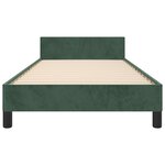 vidaXL Cadre de lit avec tête de lit Vert foncé 90x200 cm Velours