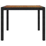 vidaXL Ensemble à manger d'extérieur 9Pièces coussins résine tressée noir