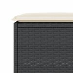 vidaXL Ensemble de bar de jardin 5 Pièces avec coussins noir poly rotin