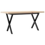 vidaXL Table basse cadre en X 90x40x45 5cm bois de pin massif et acier