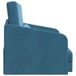 vidaXL Canapé-lit 2 en 1 Bleu 65x80x83 cm Velours