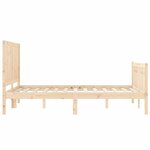 vidaXL Cadre de lit avec tête de lit 120x200 cm bois massif
