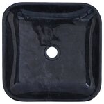 vidaXL Lavabo Noir 40x40x10 cm Marbre