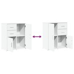 vidaXL Buffets 2 Pièces blanc 60x31x70 cm bois d'ingénierie