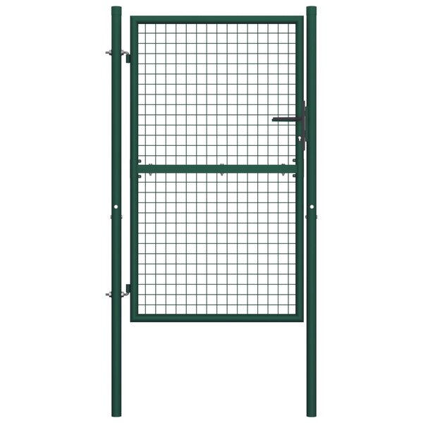 vidaXL Portail de clôture acier 100x150 cm vert