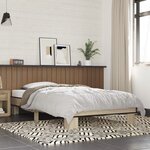 vidaXL Cadre de lit chêne sonoma 90x200 cm bois d'ingénierie et métal