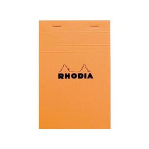 Bloc de direction couverture orange 80 feuilles (160 pages) format A5 réglure unie RHODIA