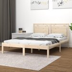 vidaXL Cadre de lit Bois massif 160x200 cm