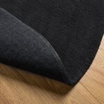 vidaXL Tapis HUARTE à poils courts doux et lavable noir Ø 100 cm