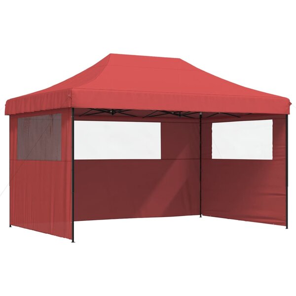 vidaXL Tente de réception pliable escamotable avec 3 parois latérales
