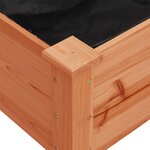 vidaXL Jardinière avec doublure marron 71x37x76cm bois massif de sapin