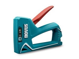 Cloueur/agrafeuse Novus J11 - Pour agrafes de 4 à 8 mm - Chargement par le bas avec déverrouillage de sécurité - Indicateur de quantité d'agrafes restantes