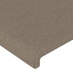 vidaXL Cadre de lit avec tête de lit Taupe 160x200 cm Tissu