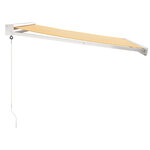 vidaXL Auvent rétractable jaune et blanc 3 5x2 5 m tissu et aluminium