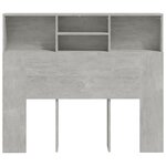 vidaXL Armoire de tête de lit Gris béton 120x19x103 5 cm