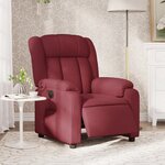 vidaXL Fauteuil inclinable électrique Rouge bordeaux Tissu