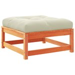 vidaXL Salon de jardin 10Pièces avec coussins cire marron bois pin massif