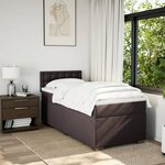 vidaXL Sommier à lattes de lit avec matelas Marron foncé 90x190 cm