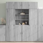 vidaXL Armoire de rangement sonoma gris 80x42 5x225 cm