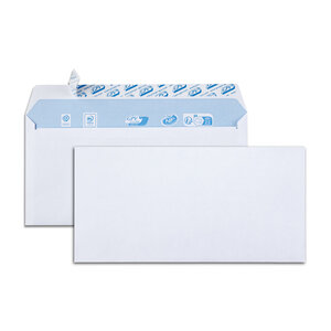 Boite de 500 Enveloppes - Format DL (110x220 mm) sans fenêtre qualité papier blanc : 80 g/m2 - Certifié PEFC & NF316