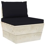 vidaXL Salon de jardin palette 10 Pièces avec coussins bois d'épicéa