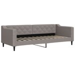 vidaXL Lit de jour avec gigogne et tiroirs taupe 80x200 cm tissu
