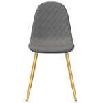 vidaXL Chaises à manger lot de 2 Gris clair Velours