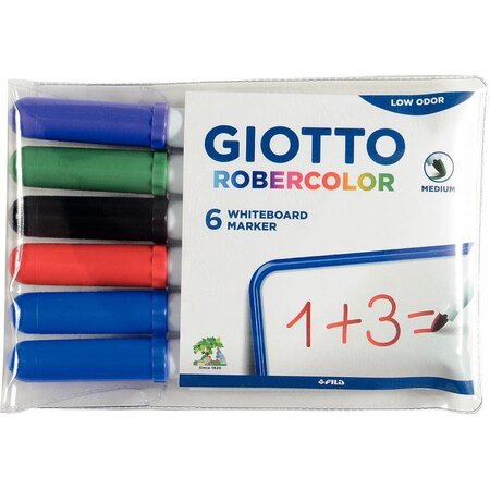 Pochette de 6 feutres pointe moyenne GIOTTO ROBERCOLOR assortis