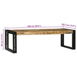 vidaXL Ensemble de 2 Tables Basses en Bois Massif de Manguier
