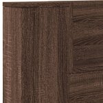 vidaXL Armoire tête de lit avec LED chêne marron 140x16 5x103 5 cm