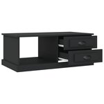 vidaXL Table basse Noir 90x50x35 cm Bois d'ingénierie