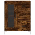 vidaXL Buffet chêne fumé 69 5x34x90 cm bois d'ingénierie