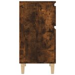 vidaXL Table de chevet chêne fumé 40x35x70 cm