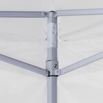 vidaXL Tente de réception pliable avec 4 parois 3x3 m Acier Blanc